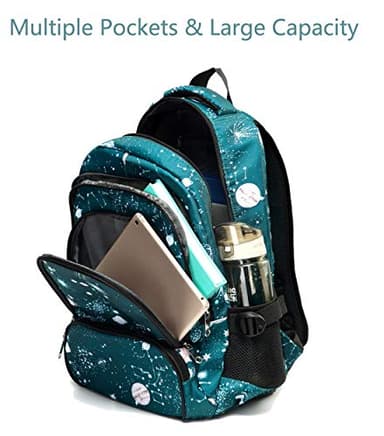 BLUEFAIRY Kids Backpack for Boys Girls School Bookbags for Elementary Primary Middle School Bags Book Bags for Teens Adolescentes Back to School Gifts Mochilas Escolares para Niñas Galaxy Cyan - Image 4