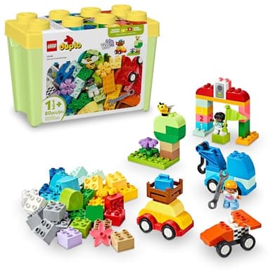 LEGO DUPLO Classic Cars and Trucks Brick Box Playset, Educational STEM Toy, Preschool Building Set for Toddlers Aged 18 Months Plus, Learning Toy to Develop Fine Motor Skills, 10439 - Image 1