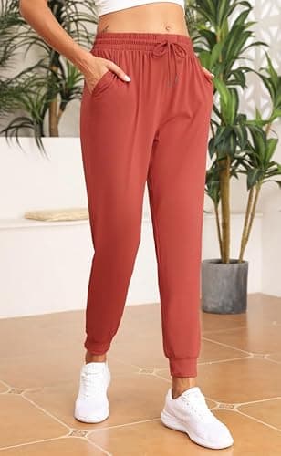 Mgput 4 Pack Women's Joggers Pants with Pockets-Women Lightweight Sweatpants for Running Yoga Athletic Casual Pants(TYP601-1XL/2XL Color 1) - Image 4