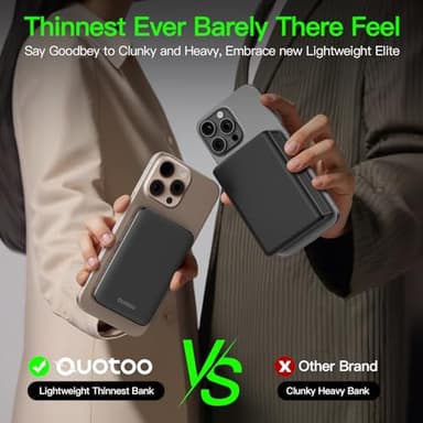 2025 Magnetic 15W Power Bank for iPhone,5000mAh Magsafe Battery Pack with 20w Fast Charging,Slim Magsafe Power Bank in&Out,with LED Display,Wireless Portable Charger for iPhone17/16/15/14/13/12 Series - Image 6