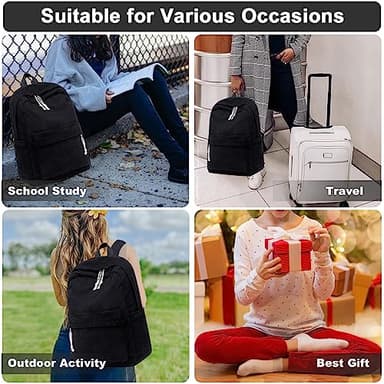 School Backpack for Teens Large Corduroy Bookbag Lightweight 15.6 inch Laptop Bag for Girls Women Casual High School College - Image 6