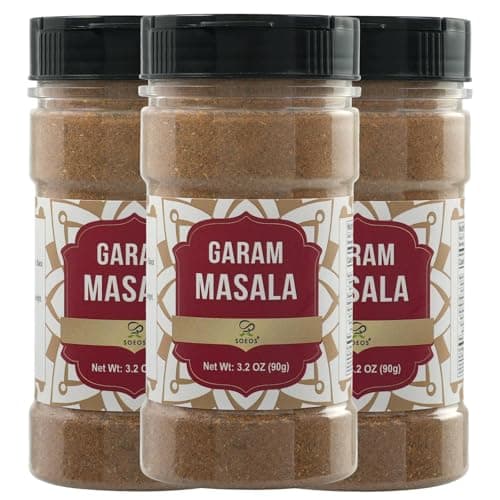 Soeos Garam Masala, 3.2 oz (Pack of 3), Garam Masala Spice Powder, All Natural, Vegan, No Colors, Kosher, Indian 8-Spice Blend, Masala Seasoning - Image 1