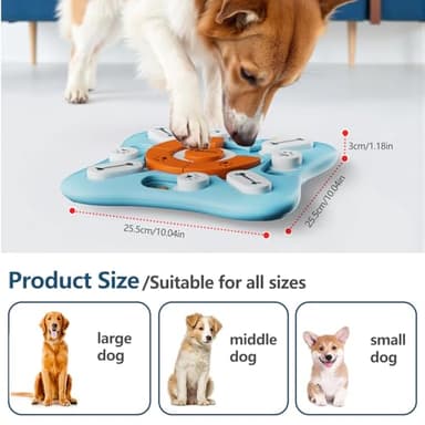 FOXMM Interactive Dog Treat Puzzle Toys for IQ Training & Mental Stimulating,Fun Slow Feeder,Large Medium Small Dogs Enrichment Toys with Squeak Design - Image 7