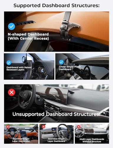 LISEN for iPhone 17 Air for Magsafe 360 Degree Car Phone Holder, Dashboard Holder, Magnetic Holders for Car Dash, Clip Cell Cars Holders for Your Rearview Mirror, for iPhone 17 Pro Max 16 15 14 13 12 - Image 5