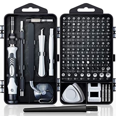 SHOWPIN 122 in 1 Precision Computer Screwdriver Kit, Laptop Screwdriver Sets with 101 Magnetic Drill Bits, Computer Accessories, Electronics Tool Kit Compatible for Tablet, PC, iPhone, PS4 Repair - Image 1
