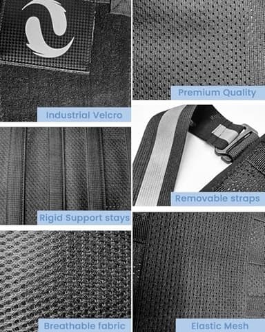 SERVOMASTER Back Brace Posture Corrector for Women and Men, Breathable Fabric Back Support with Removable Suspender, Adjustable Lumbar Support Belt Work Back Brace for Moving Construction - Image 5