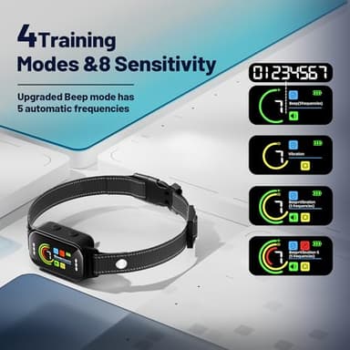 JEUJE Dog Bark Collar 2 Pack, Bark Collar for Large Medium Small Dogs 8-120lbs, AUTO Barking Collar, Bark Training Collar with 7-Level Sensitivity + 5 Safety Modes Humane Training System - Image 5