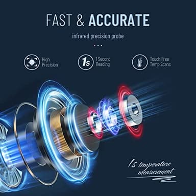 Forehead Thermometer for Adults and Kids, Digital Baby Thermometer with Fever Alarm, Fast Accurate Results, Home Medical & Nurse Essentials - Image 8