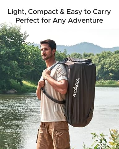 ACACIA 4.3" Thick Self Inflating Sleeping Pad with Foam | Innovative Y-Shaped Telescopic Structure | Ultraportable Camping Mattress | Outdoor Compact Air Mat for Tent Car | Full - Image 4