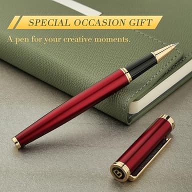BEILUNER Luxury Rollerball Pen,24K Gold Trim,Noble and Elegant Designs,Schneider Ink Refill, Best Roller Ball Pen Gift Set for Men & Women, Professional, Executive Office, Nice Pens - Image 8