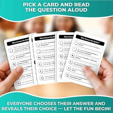 QUOKKA Who Knows Better? - Original - Family Card Trivia Game | Fun Learning & Educational Questions for Families | Suitable for Boys & Girls - Image 2