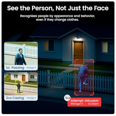 AOSU 4K Solar Security Cameras Wireless Outdoor, Expandable to 16TB (32GB Built-in) HomeCortex Home Security System, AI Face Recognition & Behavior Detection, 2-Cam Kit - Image 5