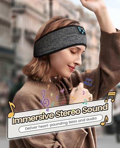 Fulext Sleep Headphones Bluetooth Headband - Sleeping Headphones for Side Sleeper Reduce Snoring Disturbance for Sleeping, Sports, Tech/Birthday for Women Men Mom Dad - Image 3