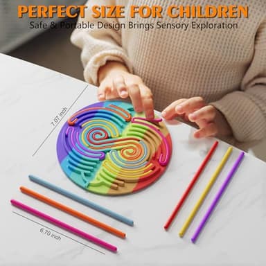 Sensory Activity Board for Kids Toddler Boys , Sensory Fidget Toys for Stress Anxiety Autistic ADHD, Calm Down Travel Airplane Essentials Toys for 3+ Year Old, Stuffers Gifts for Teen Girl - Image 6