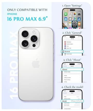 GVIEWIN Magnetic for iPhone 16 Pro Max Case Compatible with MagSafe,[Camera Control Capture Button][Mil-Grade Protection][Screen & Lens Protectors] Slim Clear Floral Phone Case 6.9", Rosy Cherry/Red - Image 9