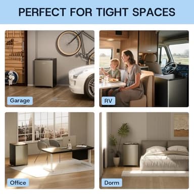 Upstreman 3.0 Cu.ft Small Mini Freezer Upright Freezer with Reversible Door, Fast Cooling, 5 Adjustable Thermostat, Stand Up Freezers with Ice Trays Defrosting Tools for Home, Dorm (Silver) - Image 9