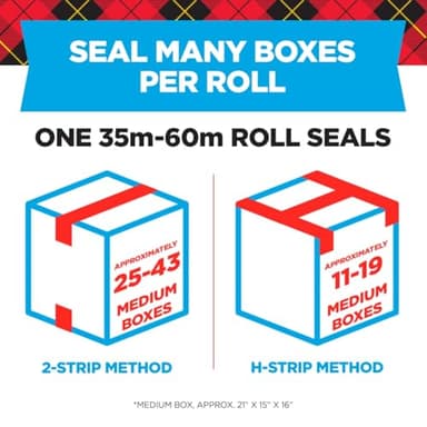 Scotch Heavy Duty Packaging Tape, 1.88 x 54.6 yd, Designed for Packing, Shipping and Mailing, Strong Seal on All Box Types, 3" Core, Clear, 1 Roll w/Dispenser (3850-2ST) - Image 3
