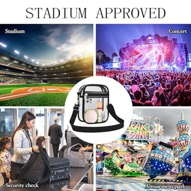 USPECLARE Clear Purse Stadium Transparent Messenger Bag Stadium Approved for Men and Women Clear CrossBody Bag - Image 7