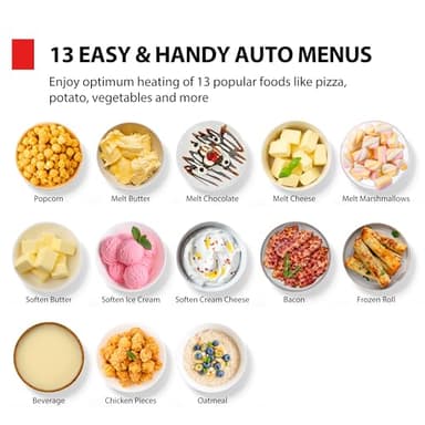 TOSHIBA ML4-EM12PA(BS) Countertop Microwave Oven with Stylish Design As Kitchen Essentials, Smart Sensor, 13 Auto Menus&Mute Function, 1.2 Cu Ft with 12.4" Turntable, 1000W, Black Stainless Steel - Image 4