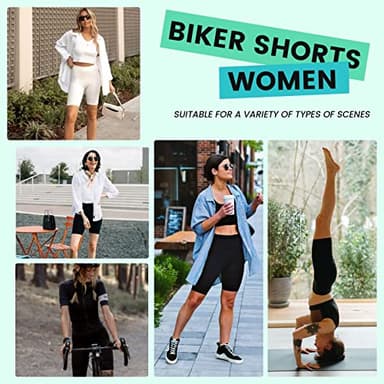 3 Pack Biker Shorts with Pockets for Women – 8"/5" High Waisted Tummy Control Workout Spandex Shorts for Gym Yoga - Image 4
