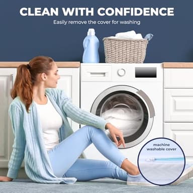 Memory Foam Mattress Topper - 3 Inch Gel Mattress Pad for Pressure Relief, Premium Soft Cooling Sleep Bed Topper, Non-Slip Design with Removable & Washable Cover,Twin - Image 7