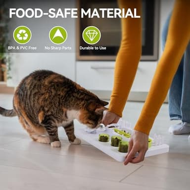 ALL FOR PAWS Interactive Cat Puzzle Feeder with 3 Catnip Balls – Slow Feeder Treat Dispenser Puzzle Toy for Indoor Cats, Mental Stimulation Digger Modules - Image 6