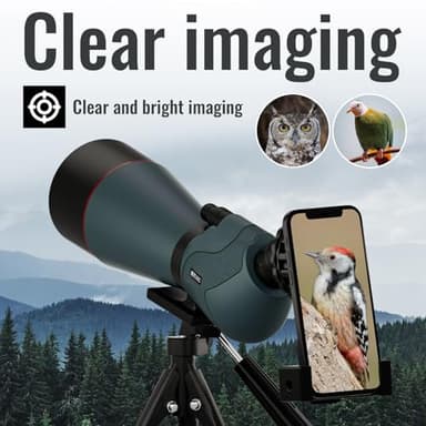 25-75x70 Spotting Scope - Spotter Scopes with Tripod Phone Adapter Waterproof HD Scope for Bird Watching Wildlife Scenery - Image 2