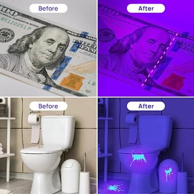 UV Flashlight Black Light, Consciot 51 LED 395nm Ultraviolet Blacklight, Portable Torch Light Pet Urine Detector for Dog/Cat Urine, Dry Stains, Bed Bug, Resin Curing, Matching with Pet Odor Eliminator - Image 6