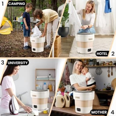 small portable washing machine15L with Spin Basket – Small Washer portable for Underwear, Delicate Clothes, and Light Laundry – Ideal for Apartments, Dorms, Hotels, and Camping. - Image 6