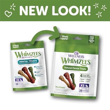 WHIMZEES Wellness Daily Brushzees Dog Dental Treats, Natural Chews, Extra Small Size Stick, (28 Count) - Image 3