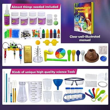 UNGLINGA 150 Experiments Science Kits for Kids, S.T.E.M Educational Project Toys for Boys Girls Birthday Gifts Ideas, Volcano, Chemistry Lab Tools Scientist Set - Image 6