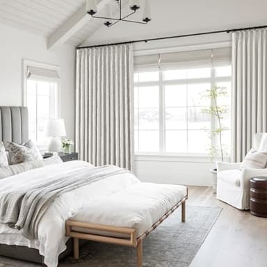 Topfinel Extral Wide Curtains, Pinch Pleated 100% Blackout Linen Drapery Panels with Hooks, Pinch Pleat Drapes for Patio Sliding Door Large Window Living Room Track, 72" Wx96 L 1 Panel - Image 8