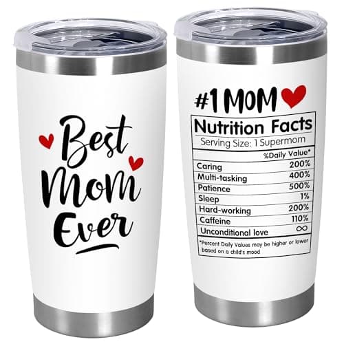TEEZWONDER Birthday Gifts for Mom - 20 oz Stainless Steel Insulated Coffee Tumbler with Lid - Mom Birthday Gifts from Daughter Son, Mothers in Law, Mama, Grandma Gift Ideas, Tumblers for Women - Image 1