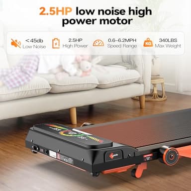Lysole Walking Pad Treadmill with Incline and Handle Bar,Treadmills for Home and Office,340 Lb Capacity,4 in 1 Portable Under Desk Treadmill with Control,Large LED Display - Image 5