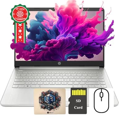 HP Portable Student Business Laptop - 3 Free Bundles, Win 11 Pro, Microsoft 365, Ultral Light and Thin, 14" HD Display for Student, Work, 16GB DDR4, 384GB Storage(128GB eMMC+256GB Card), Intel 4-Core - Image 1