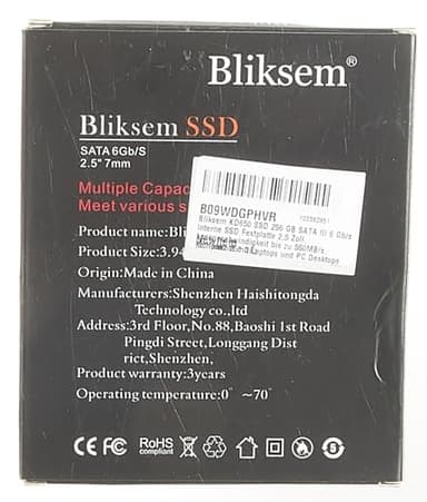 Bliksem SSD 256GB SATA III 6Gb/s Internal Solid State Drive 2.5″ 7mm(0.28″) 3D NAND TLC Chip Up to 550 Mb/s for Laptop and Pc KD650 (Black 256GB) - Image 11