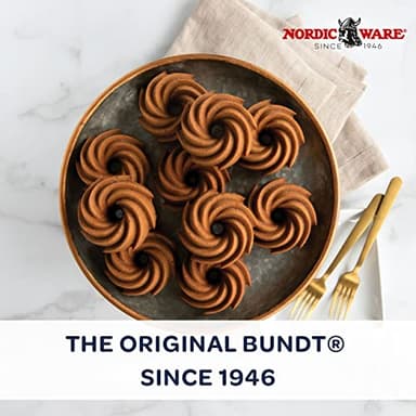 Nordic Ware Heritage Bundtlette Cakes, One Size, Gold - Image 2
