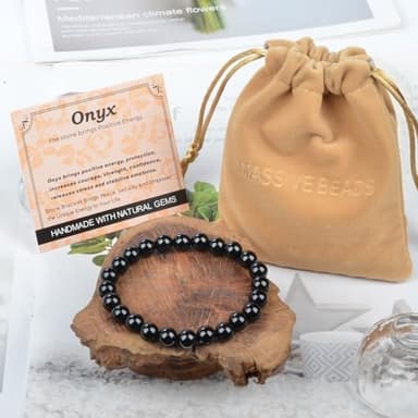 MASSIVE BEADS Handmade Yoga Stretch Elastic Bracelet Natural Stone Crystal Healing Power Energy Gifts for Unisex Adult 4mm 6mm 8mm 10mm - Image 7