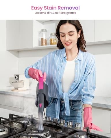 Schenley Steam Mop Cleaner with Detachable Handheld Steamer for Cleaning Hardwood, Laminate Floor, Tiles and Grout, with 7-in-1 Multi-purpose Accessories and Washable Microfiber Pads - Image 5