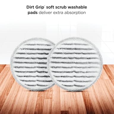 Shark Steam & Scrub Steam Mop, All-in-One Scrubbing and Sanitizing Hard Floor Cleaner, LED Headlights, 4 Dirt Grip Soft Scrub Pads Included, XL Water Tank, Swivel Steering, Hawaiian Grey, S8001 - Image 8