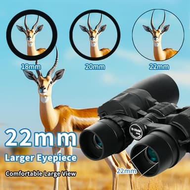 10-30x50 Zoom Binoculars for Adults High Power, Low Light Night Vision, BAK4 Prism with FMC Lens, Waterpoof, HD Professional Binoculars for Bird Watching, Hunting, Outdoor, Hiking - Image 6