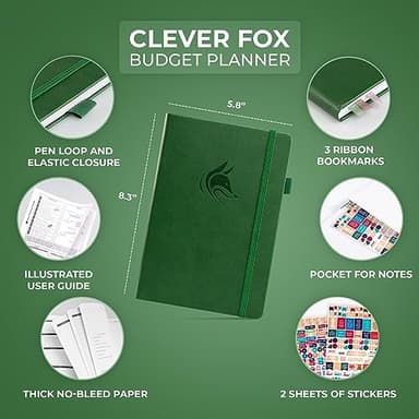 Clever Fox Budget Planner - Expense Tracker Notebook. Monthly Budgeting Organizer, Finance Logbook & Accounts Book, Bill Tracker, A5 (Dark Green) - Image 5