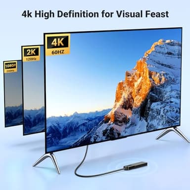 UGREEN HDMI Extension Cable 4K HDMI Extender 1.5FT Male to Female Adapter Cord Compatible with Roku TV Stick PS5 PS4 Xbox Laptop PC Nintendo Switch 2 Blu Ray Player Google Chromecast Wii U HDTV - Image 2