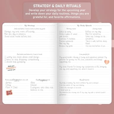 GoGirl Weekly Schedule Planner – Hourly Work & Life Planner with Time Slots – Vertical Agenda Organizer for Daily Productivity, A5 (Rose Gold) - Image 5