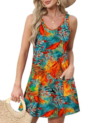 Beach Vacation Clothes for Women Hawaiian Dresses 2025 Resort Wear Outfits Essentials Tropical Sundresses Floral 07 XL - Image 2