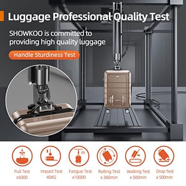 SHOWKOO Luggage Sets Expandable PC+ABS Durable Suitcase Double Wheels TSA Lock 3pcs, Champagne - Image 7