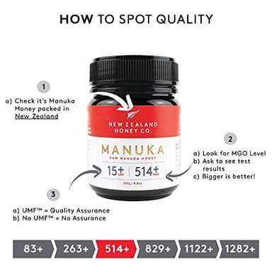 New Zealand Honey Co. Raw Manuka Honey UMF 15+ | MGO 514+, UMF Certified / 8.8oz - Image 9
