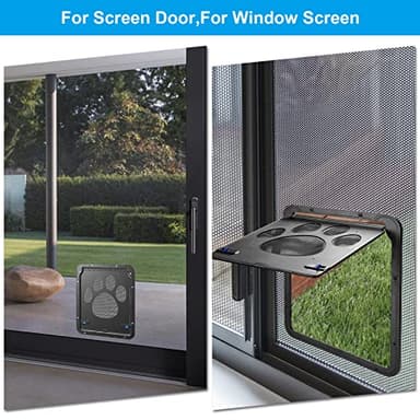 Ownpets Pet Screen Door,Inside Door 8x10x0.4 inch,Lockable Magnetic Flap Screen Automatic Lockable Black Door for Puppy Dog and Cat Door - Image 7