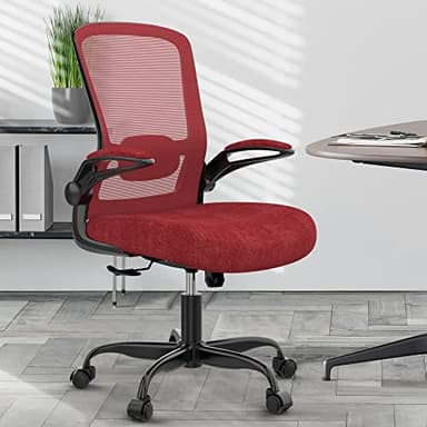 Mimoglad Office Chair, Ergonomic Desk Chair with Adjustable Lumbar Support, High Back Mesh Computer Chair with Flip-up Armrests-BIFMA Passed Task Chairs, Executive Chair for Home Office - Image 9