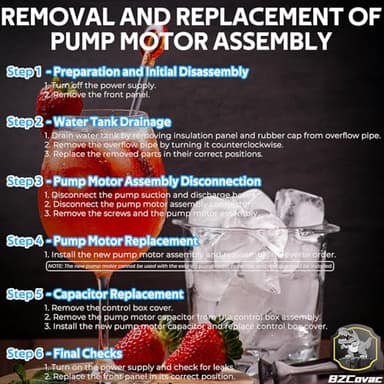 S-0730 Water Pump for Hoshizaki, Ice Machine Motor Pump Assembly with Cable and Plug Service Kit - Image 5